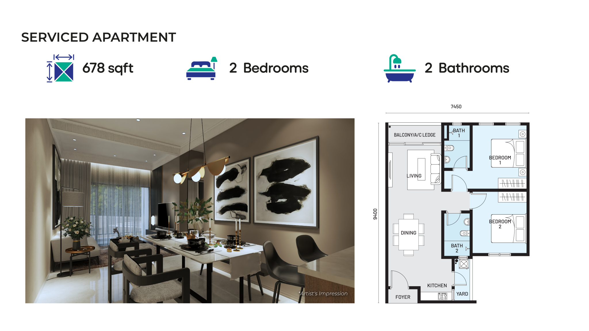 Illustration of City Smart Home Apartment Rentals With Amenities