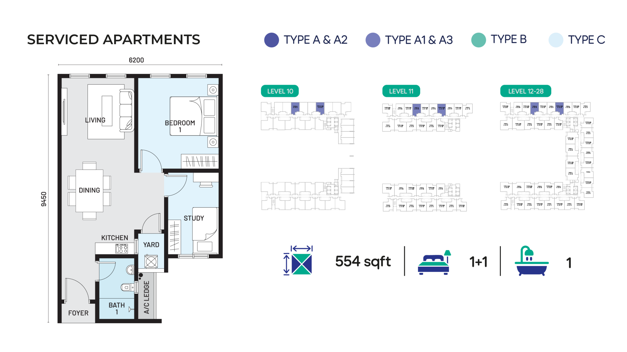 Serviced Apartment Floor Plan - e.Sentral Smart City - Smart Home in a ... - City Smart Home Apartment Rentals With Amenities